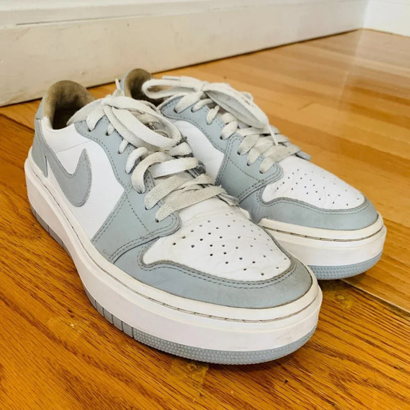 Air Jordan 1 Elevate Low Women's Size 8.5 White/Wolf Grey-White DH7004-100 - Picture 6 of 16